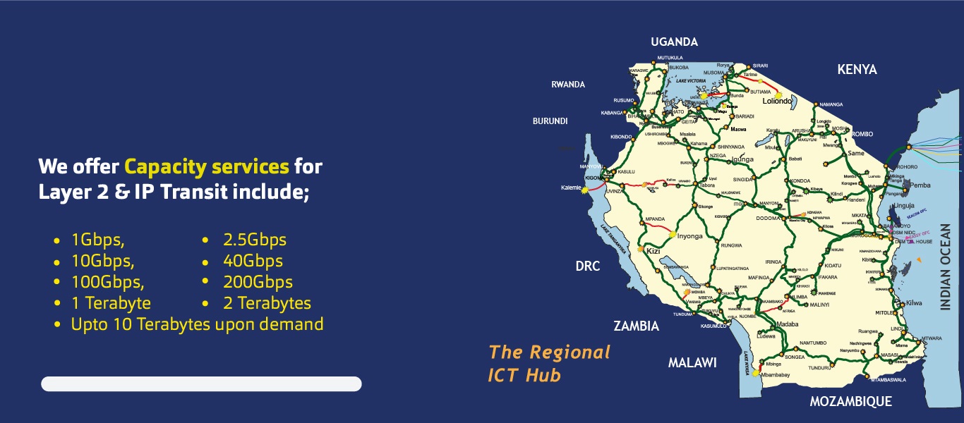 CAPACITY PROVIDED UNDER NATIONAL ICT BROADBAND BACKBONE